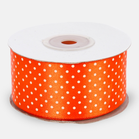 Dotted satin ribbon 3.8 cm/25 yd