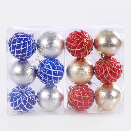 Christmas baubles x 6 pcs