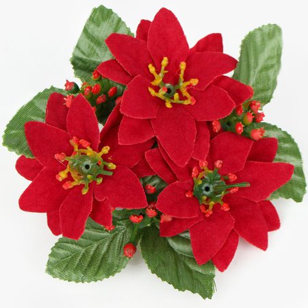 Centrepiece for a candle - Poinsettia, velvet 1