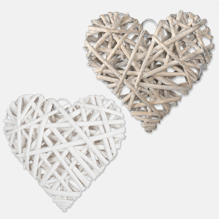 Wicker heart 12 cm