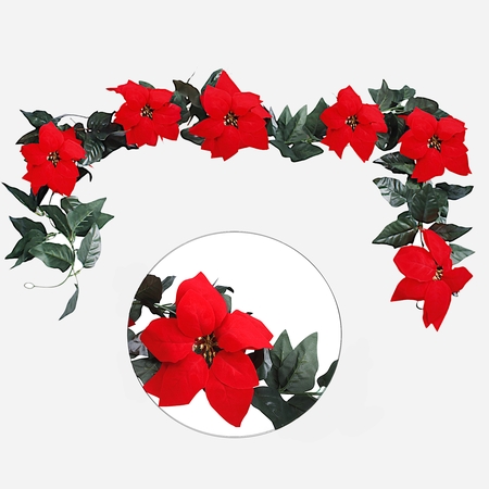 Poinsettia garland